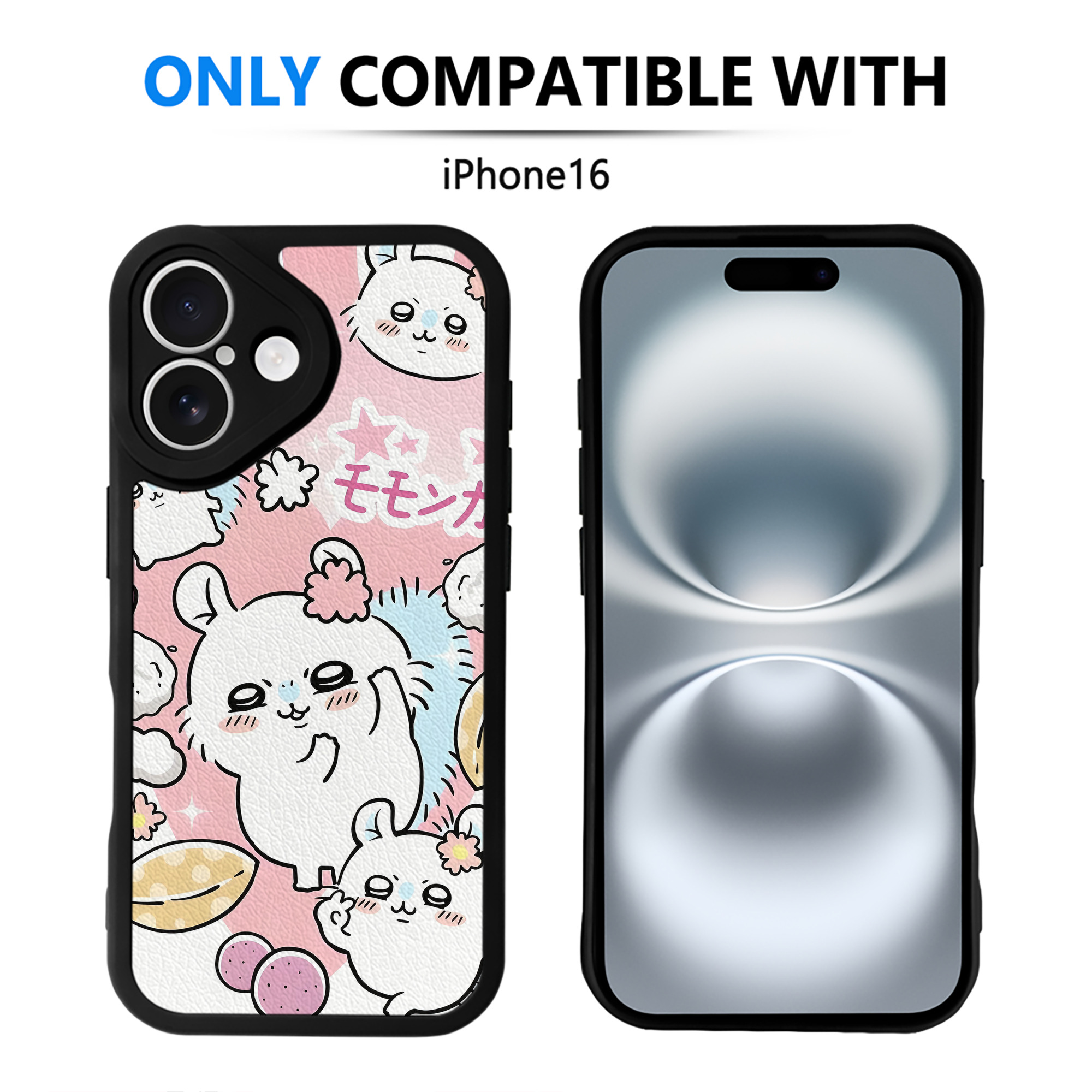 （画像用） ちいかわ Chii-kawa 【iPhone 16シリーズ対応】シリコンスマホケース（レザー調） 材質：シリコン